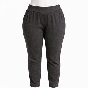 Size 4R Torrid Women’s Grey Pull-On High Rise Ponte Tapered Pant Work Stretch